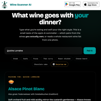 Why I built a free wine pairing tool!